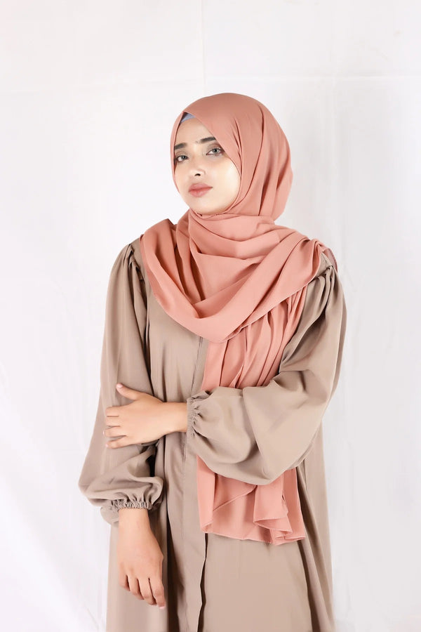 PLAIN GEORGETTE SOFT PEACH