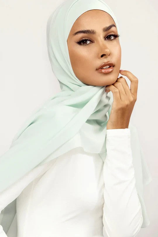 PLAIN GEORGETTE SEAFOAM